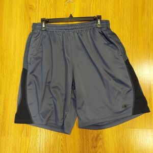 Men's Gray and Black Athletic Shorts
